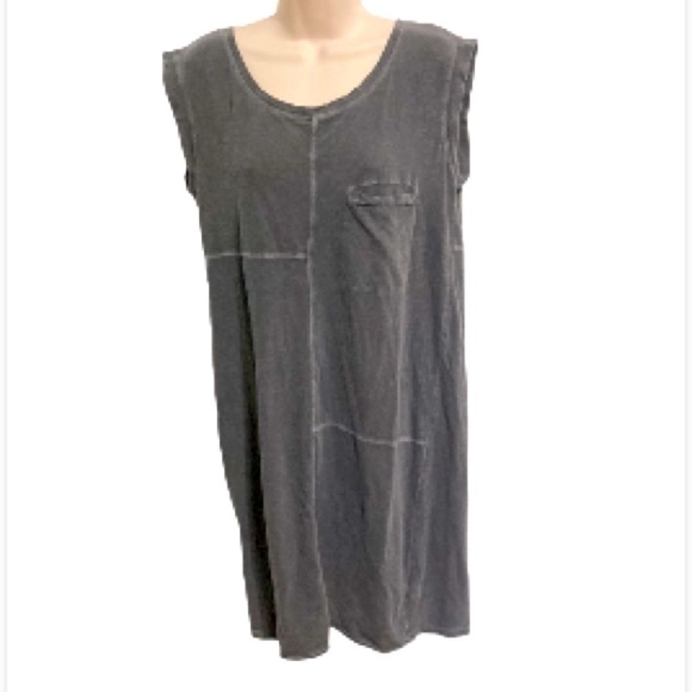Patch Rag Slub Le Cote Gray Pocket Alternative Apparel Dress Womens Large - Picture 3 of 16